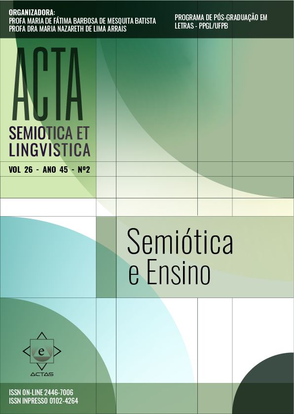 					Visualizar v. 26 n. 2 (45): ACTA SEMIOTICA ET LINGVISTICA - SEMIÓTICA E ENSINO - EDIÇÃO ESPECIAL
				