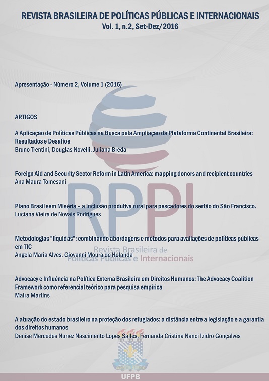 					Ver Vol. 1 Núm. 2 (Dez) (2016): Revista Brasileira de Políticas Públicas e Internacionais - RPPI
				
