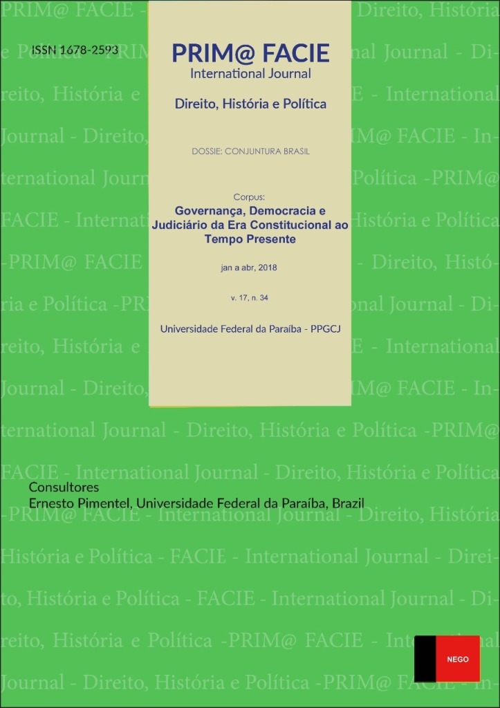 					Visualizar v. 17 n. 34 (2018): Conjuntura Brasil – Governança, Democracia e Judiciário da Era Constitucional ao Tempo Presente
				