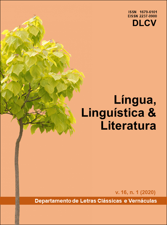 					Visualizar v. 16 n. 1 (2020): Dossiê: Língua e Literatura Clássicas
				