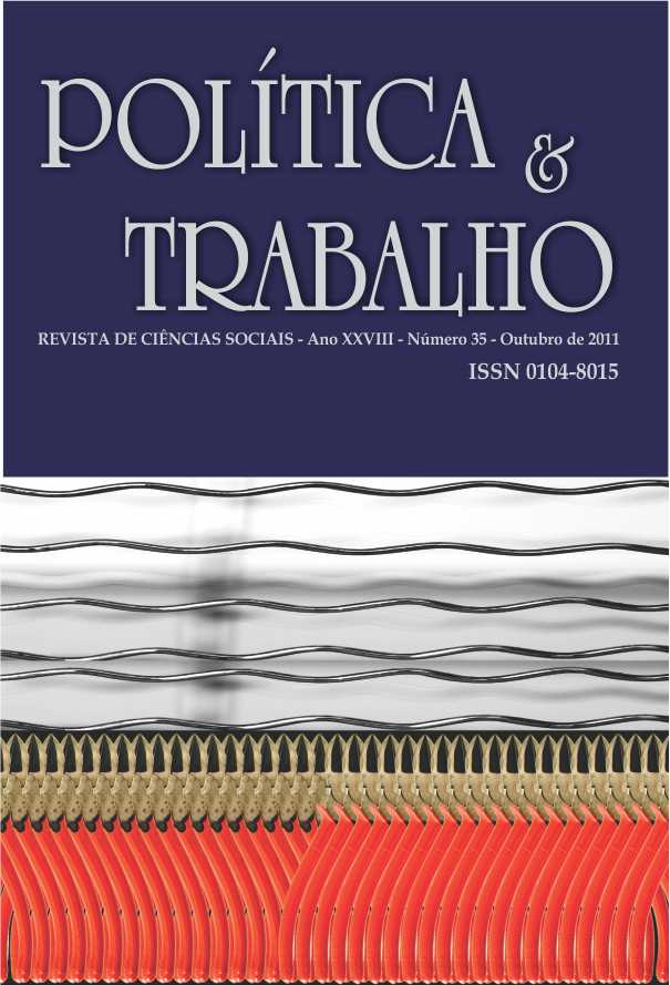 					Visualizar n. 35 (2011): REVISTA POLÍTICA & TRABALHO - EDIÇÃO 35
				