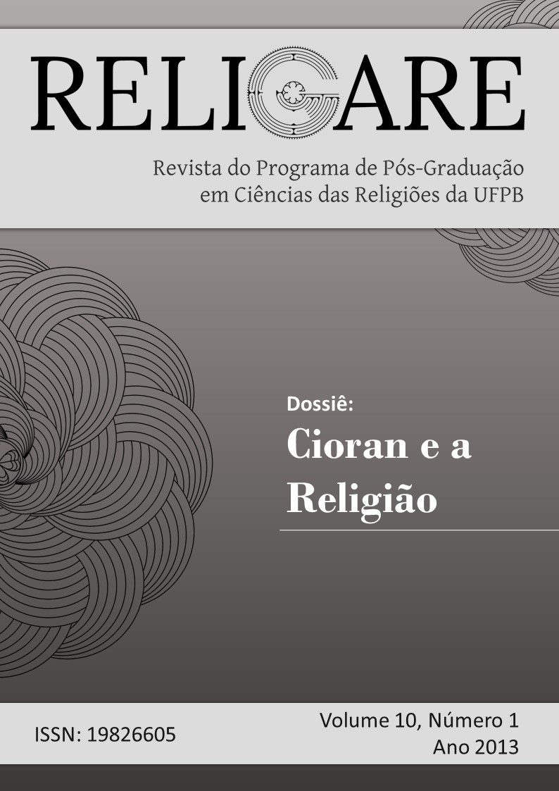 					Visualizar v. 10 n. 1 (2013): Dossiê Cioran e a Religião
				