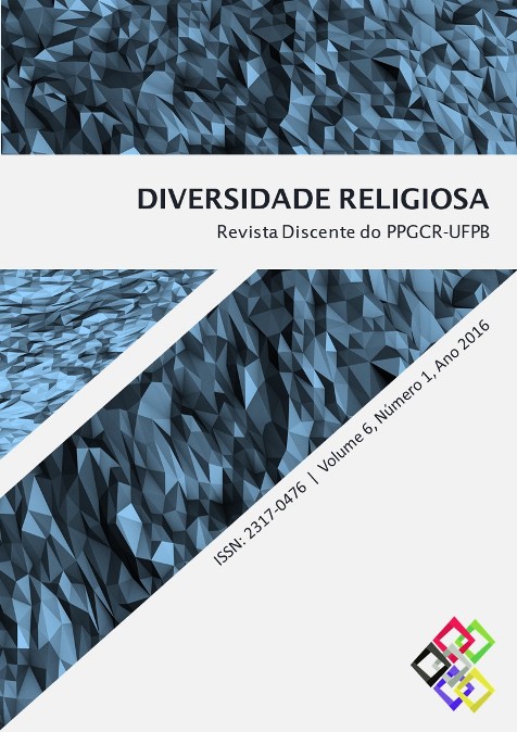 					Visualizar v. 6 n. 1 (2016): Primeira edição como Revista Discente da Pós-Graduação em Ciências das Religiões-UFPB
				