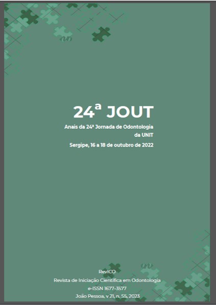 					Visualizar v. 21 n. 5 (2023): 24ª JOUT - Anais da 24ª Jornada de Odontologia da UNIT - 2022 / Sergipe
				