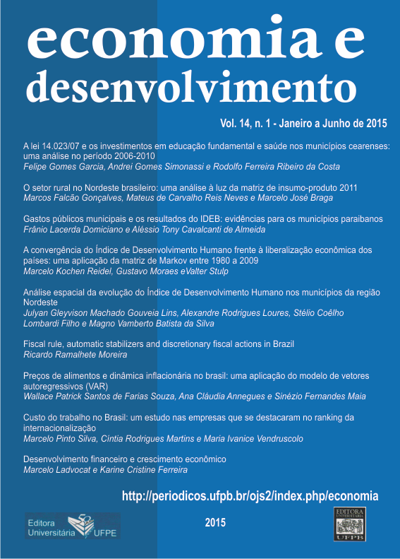 					Visualizar Vol.14 n.1 (2015) Revista Economia & Desenvolvimento
				